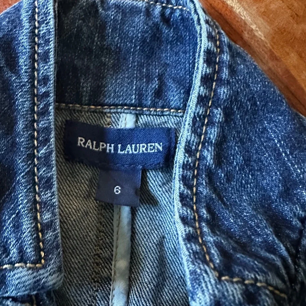 Ralph Lauren Kids Denim Military‎ Jacket Blazer Size 6 Gold Buttons Preppy
